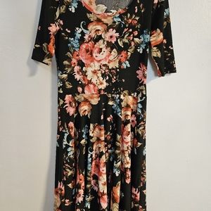 LuLaRoe Vintage Floral Nicole Dress